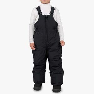 JAN & JUL Toasty-Dry Waterproof Insulated Snow Bib Pants for Kids-Black Size 2T
